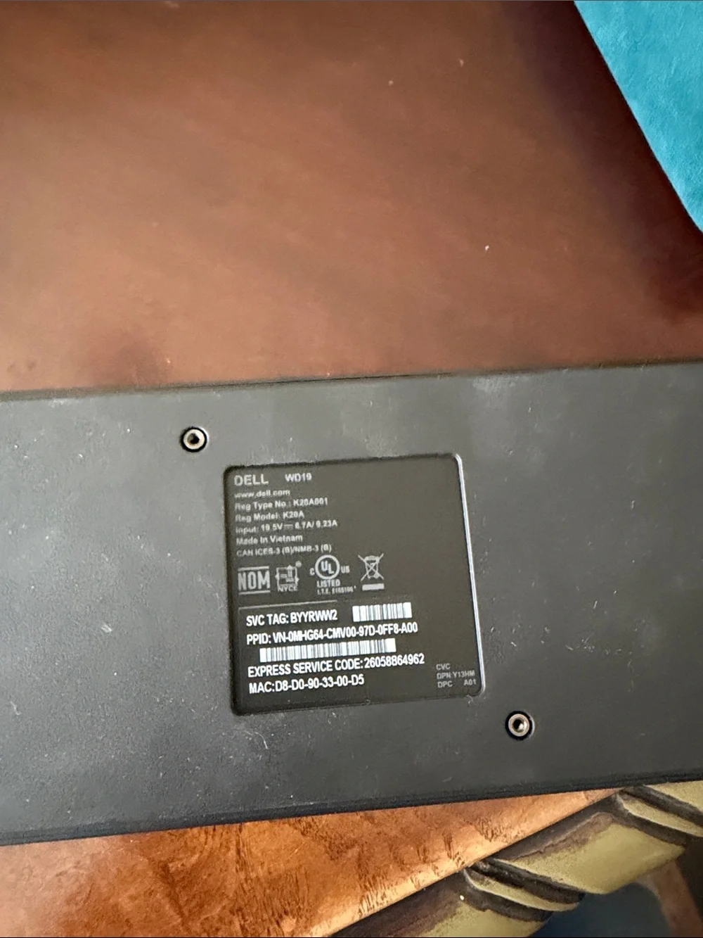 Dell Black Docking Station with Power Button